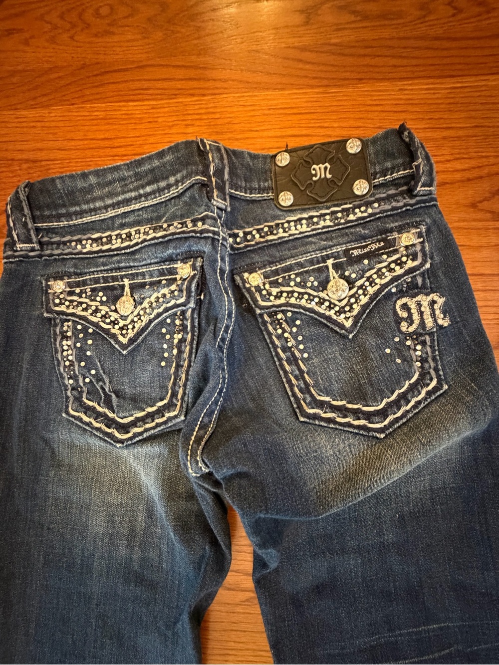Miss Me Dark Blue Embellished Boot Cut Jeans